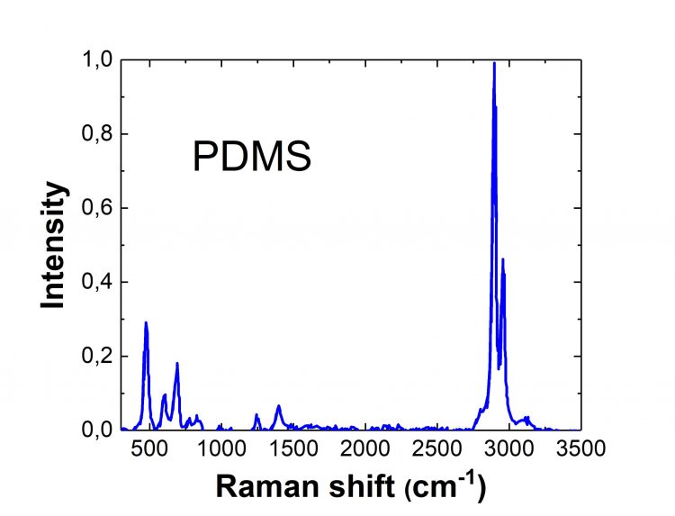 Detailed graph of PDMS raman response